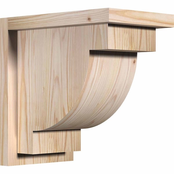 Ekena Millwork Alpine Smooth Corbel w/Backplate, Douglas Fir, 7 1/2"W x 12"D x 12"H COR08X12X12ALP01SDF - main
